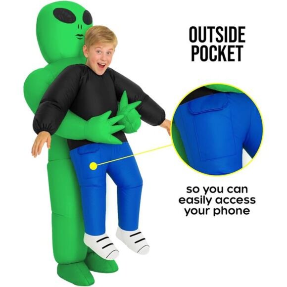 Morph Kids Alien Costume, Blow Up Inflatable Alien Costumes for Boys, Halloween - Picture 2 of 7